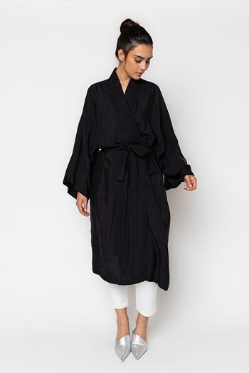Kimono jacquard noir 2