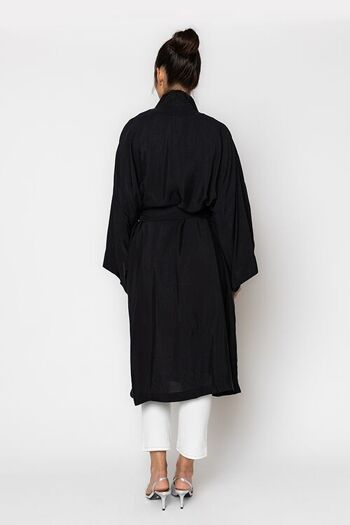 Kimono jacquard noir 3