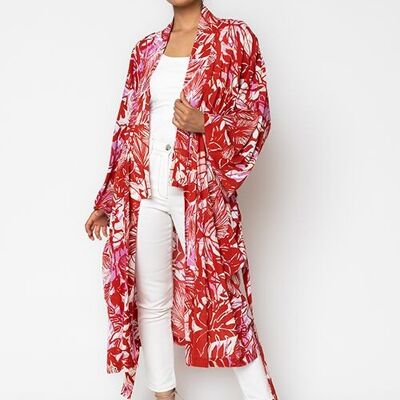 Kimono con stampa palme