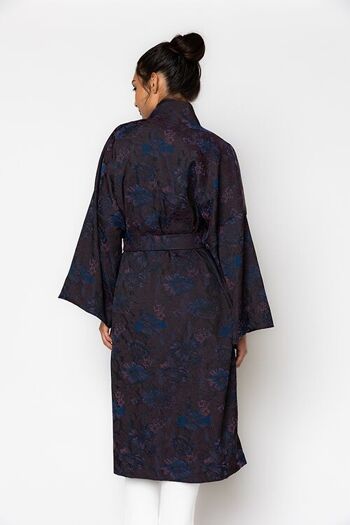 Kimono fleuri merlot 4