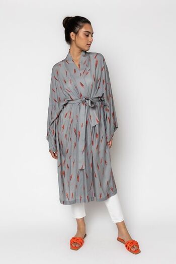Kimono avec détail orange 3