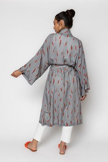 Kimono avec détail orange 4