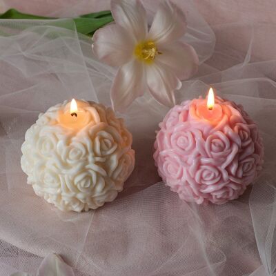 Rose Ball Candle