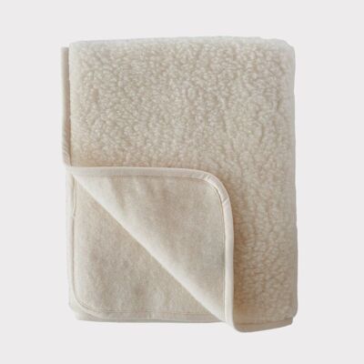 Skin wool blanket, cream