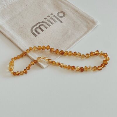 Amber necklace, honey