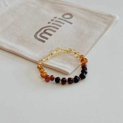 Amber bracelet, rainbow