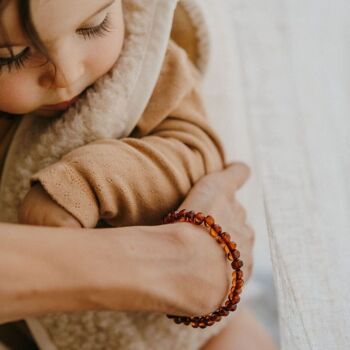 Bracelet d'ambre adulte, caramel 2