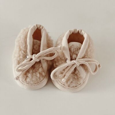 Skin wool slippers, sand