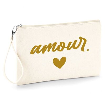 Love pouch - pouch with detachable strap - wedding gift - Valentine's Day - EVJG