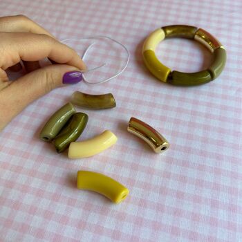 Kit DIY bijou : Bracelet jonc épais olive 3