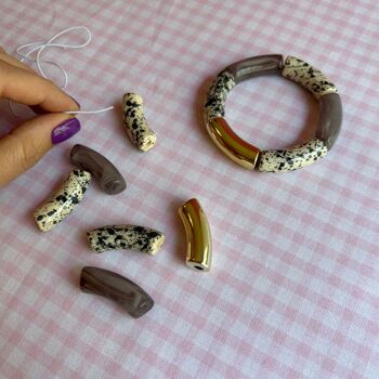 Kit DIY bijou : Bracelet jonc épais Arty 3