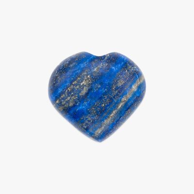 Corazón de piedra lapislázuli pulido