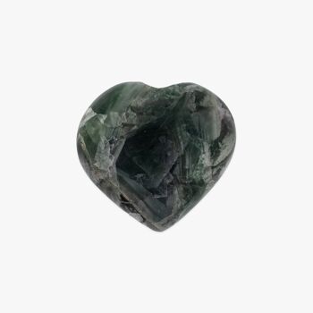 Coeur poli en pierre Fluorite 3