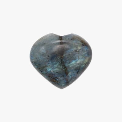 Corazón de piedra labradorita pulida