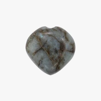 Coeur poli en pierre Labradorite 2