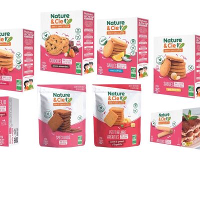 Discovery pack, organic and gluten-free biscuits