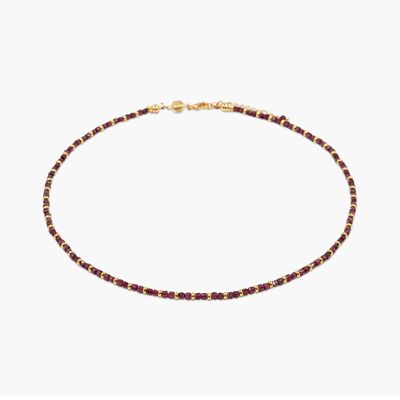 Karia necklace in Garnet stones