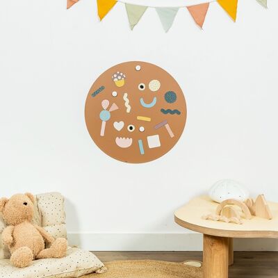 Round magnetic board - Caramel
