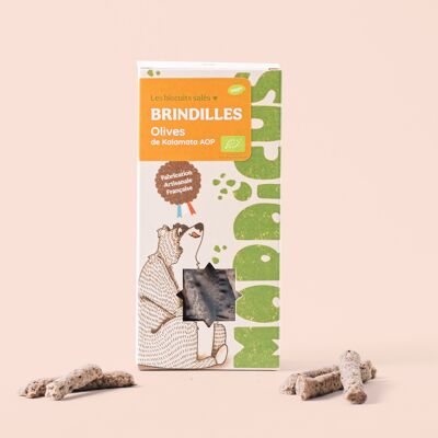 Biscuits salés BIO - Brindilles aux olives de Kalamata