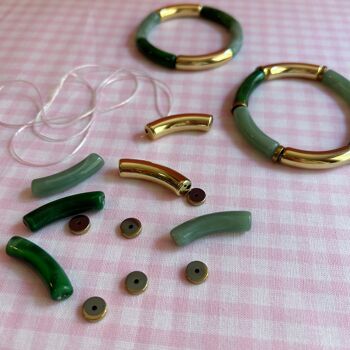 Kit DIY bijou : Bracelet jonc vert 3