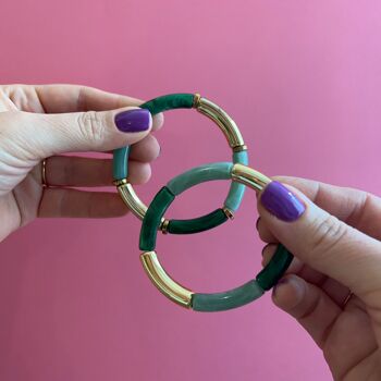 Kit DIY bijou : Bracelet jonc vert 4