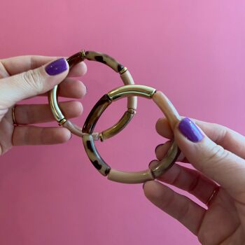 Kit DIY bijou : Bracelet jonc léopard 2