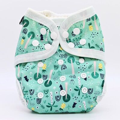 Washable diaper Te1 (All in One) Bamboo - Jungle madness