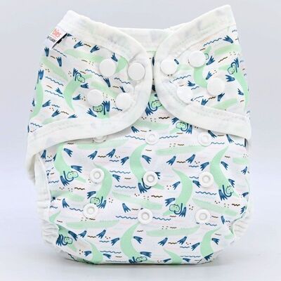 Washable diaper Te1 (All in One) Bamboo - Croco in RTT