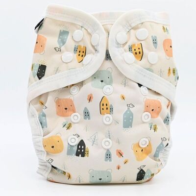 Te1 washable diaper (All in One) Bamboo - The English bear
