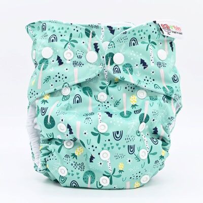 Te1 washable diaper (All in One) - Jungle madness