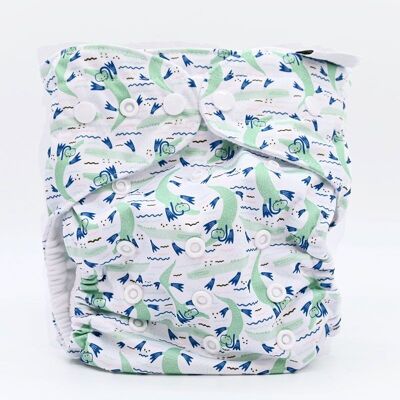 Washable diaper Te1 (All in One) - Croco en RTT