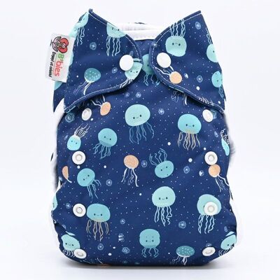 Washable diaper Te2 (All in Two) bamboo – Jellyfish of the abyss