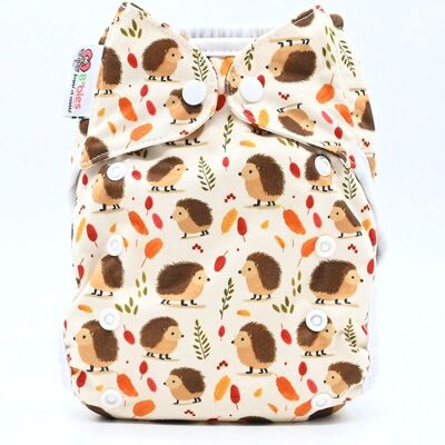 Te2 washable diaper (All in Two) bamboo – Autumn hedgehog