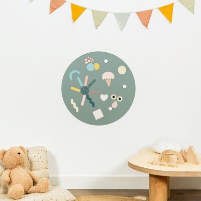 Round magnetic board - Emerald Green color