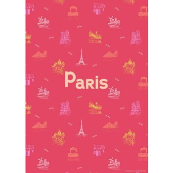 Affiche Paris Motif Rouge 2