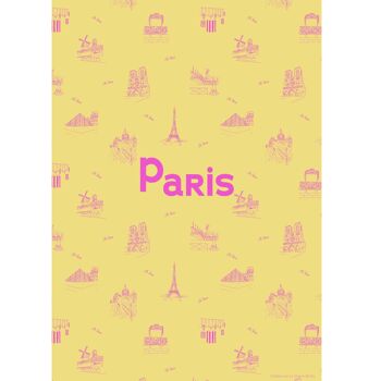 Affiche Paris Motif Jaune 2