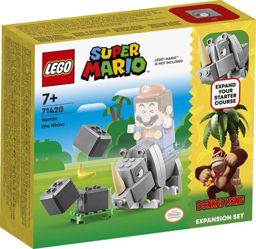 LEGO 71420 - Ensemble d'extension Rambi le rhinocéros Super Mario