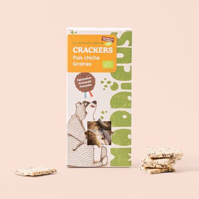 Biscuits salés BIO - Croc’chiche aux graines (naturellement sans gluten)