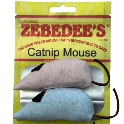 Confezione da 2 catnip mouse dell'originale Zebedee