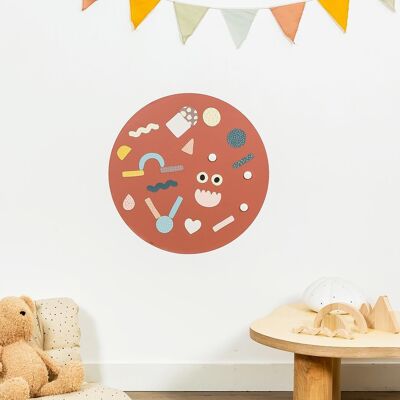 Round magnetic board - Terracotta color