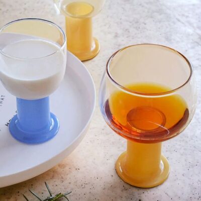 Tasses en verre transparent coloré | Verrerie