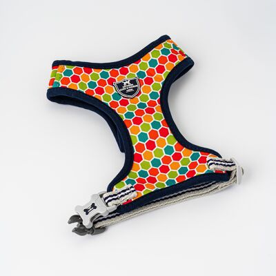 Fabric Dog Harness - Geometric Multi-colour