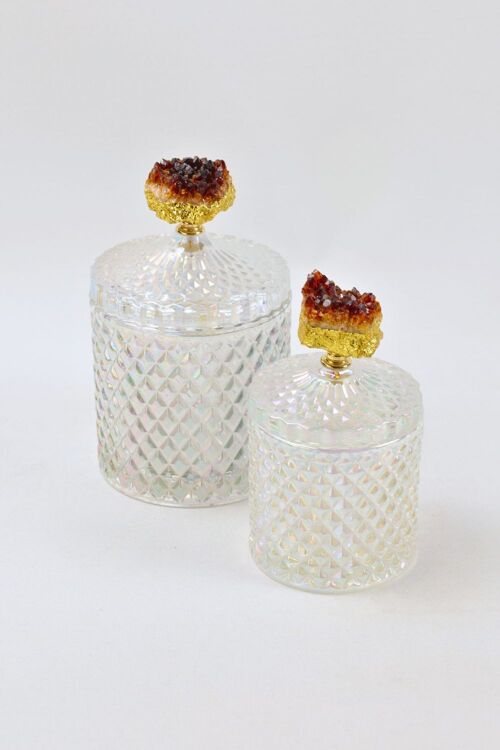 Glass Box POPI - Brown Citrine| Home Decor