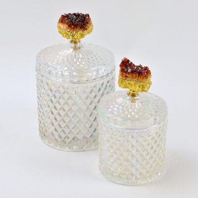 Glass Box POPI - Brown Citrine| Home Decor