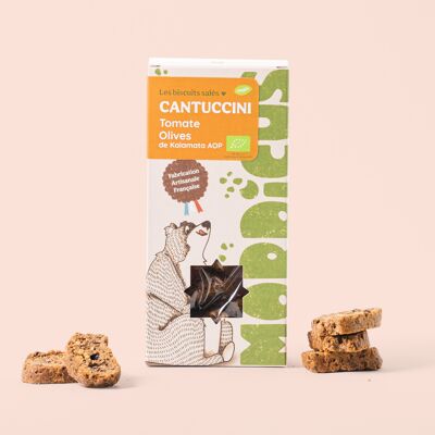 Galletas saladas ECOLÓGICAS - Cantuccini de tomate, oliva y romero