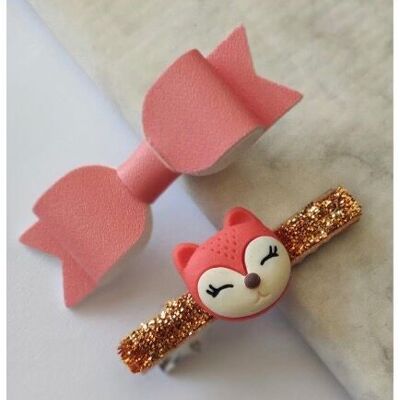 BRICK FOX - Mini set of 2 hair clips