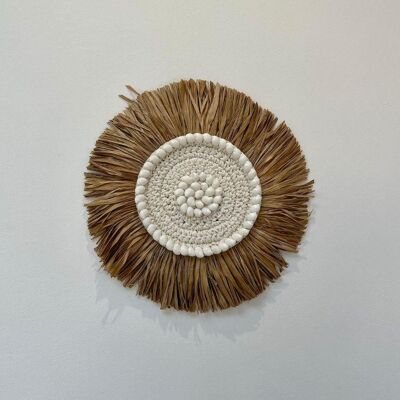 Bohy - Jujuhat Paille, Coquillages et Macramé 30cm