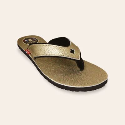 Tong / Flip Flop Cuir PIANA Or