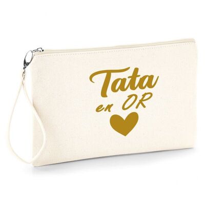 Tata Gold Pouch - regalo di famiglia - nascita - compleanno