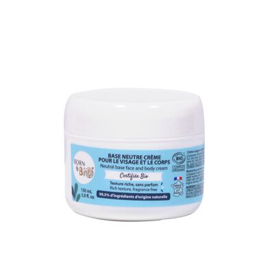 Certified organic neutral base face and body cream